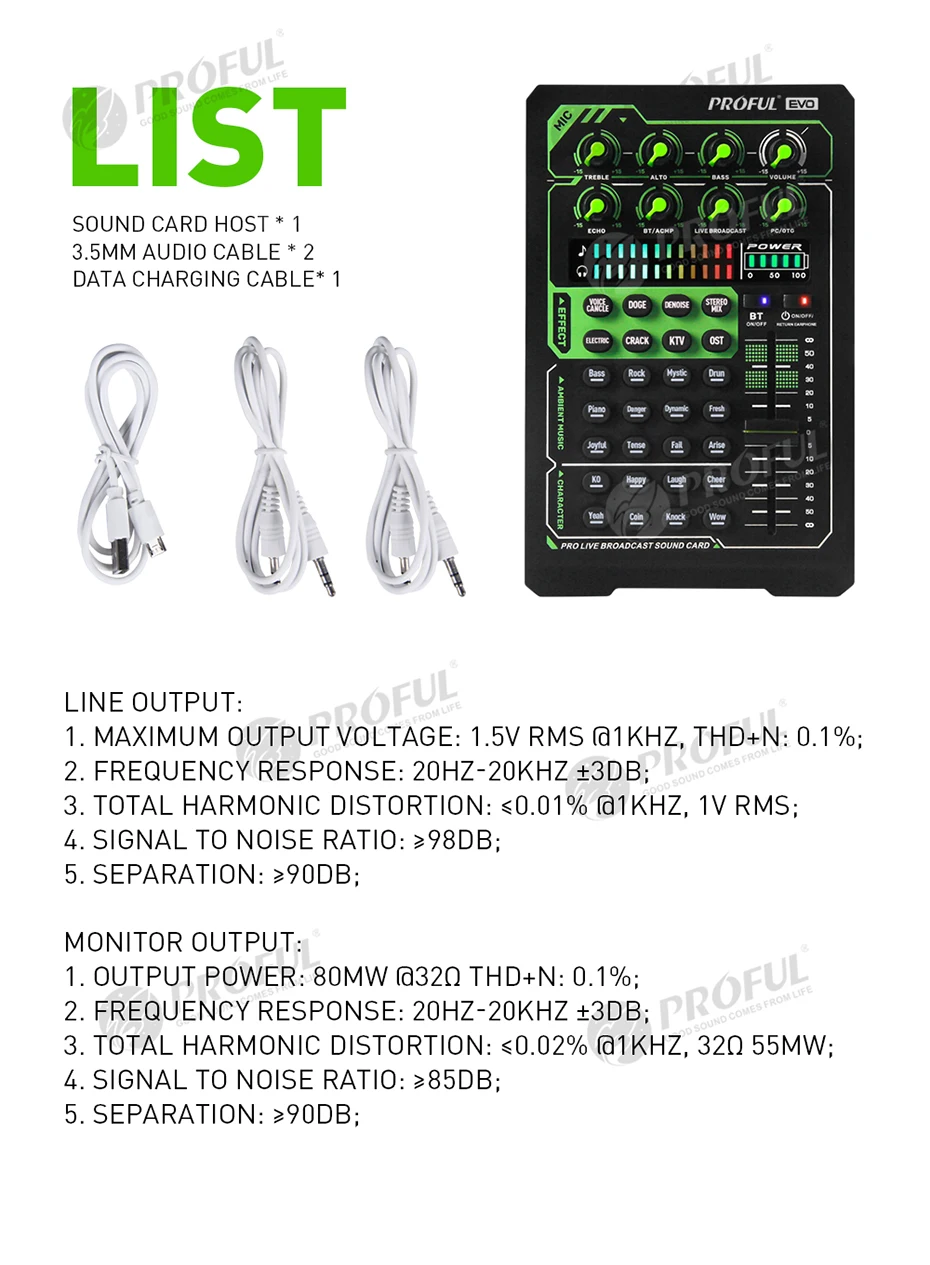 Debra EVO audio interface microphone external sound card with Bluetooth built-in large-capacity battery for live broadcast | Электроника