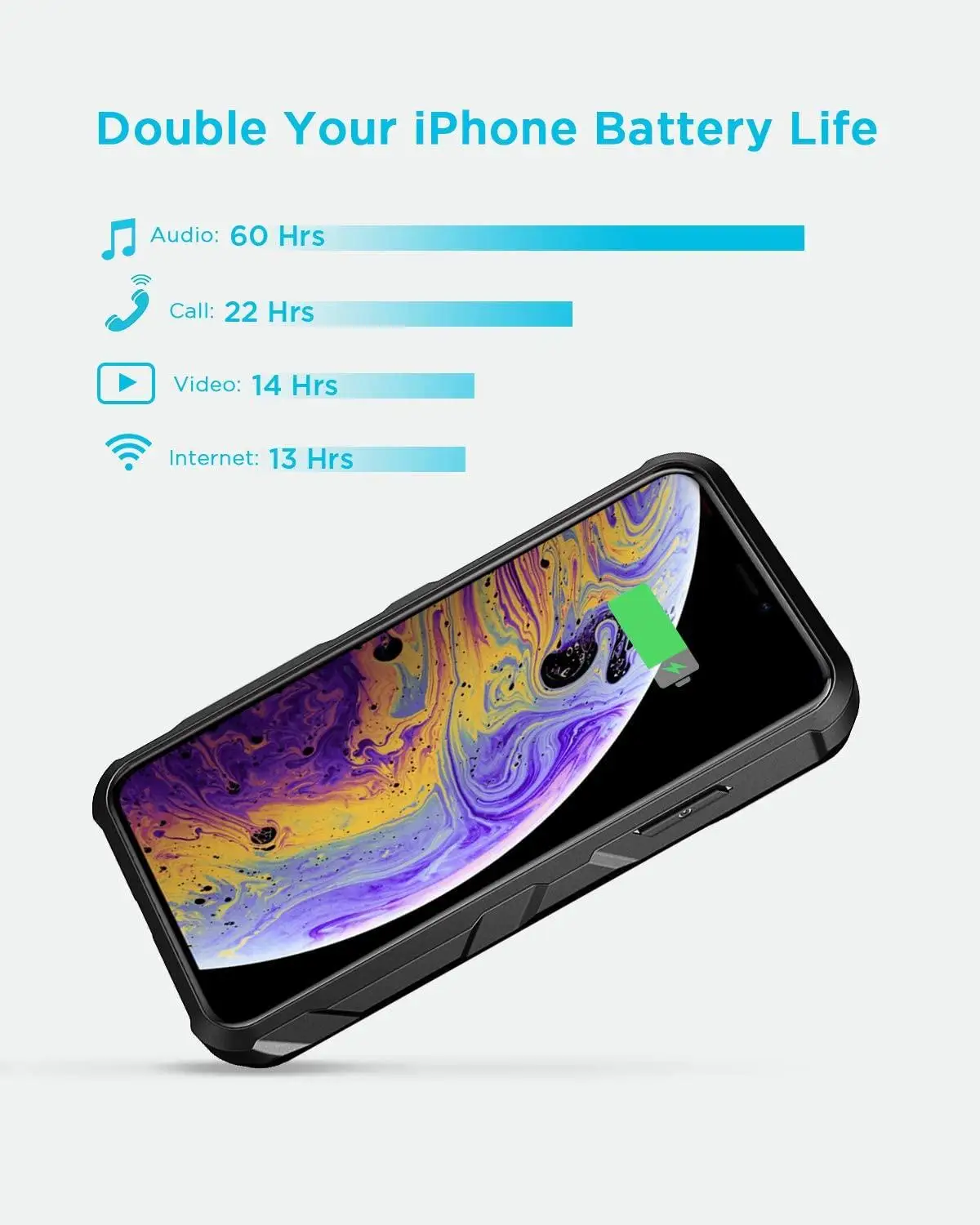 Зарядное устройство EasyAcc для iPhone Xs/X 5000 мАч беспроводное зарядное Qi чехол XS X Лидер