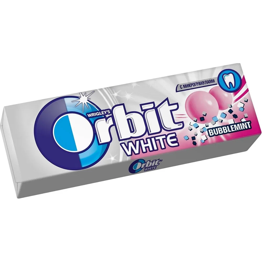 Orbit Белоснежный жевательная резинка Bubblemint мультипэк 3 пачки|Жевательная резинка|
