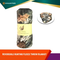 xhunter indoor outdoor reversible hunting soft comfortable fleece fabric camo throw blanket