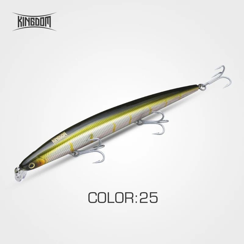 180mm-33g Color25 Kingdom Fishing Приманка для морской рыбалки приманка Джеркбейт 180 мм 29 г/33 г плавающий медленно тонущий воблер для мелкой рыбы шесть цветов Модель 5333-S - Цвет: 180mm-33g Color25