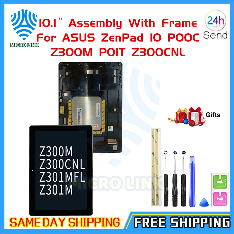 

New Original 10.1″Assembly With Frame For ASUS ZenPad 10 P00C Z300M P01T Z300CNL P00L Z301MFL P028 Z301M LCD And Touch Screen