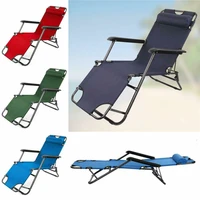 outdoor foldable chair sun lounger tent bed recliner beach garden chair with headrest deck chaise chairs for camping seaside