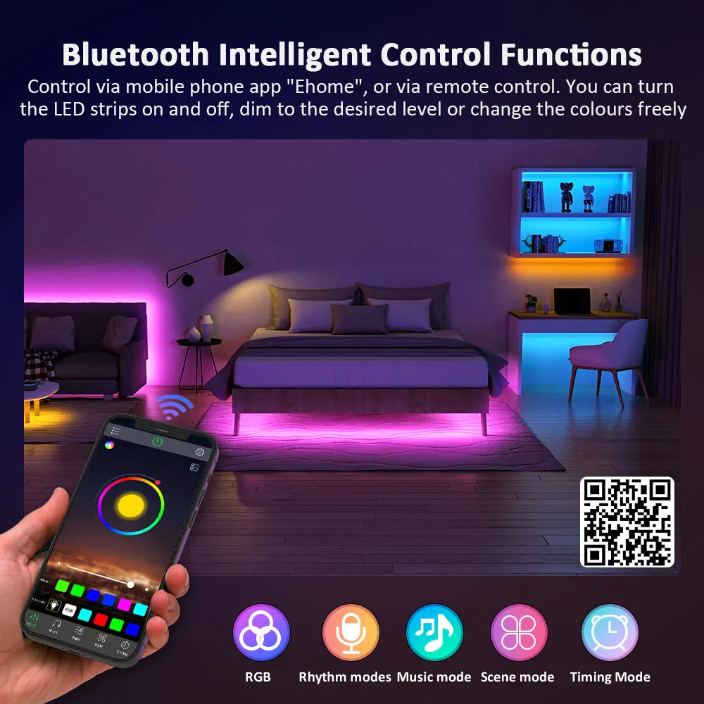 Светодиодная ленсветильник RGB с пультом ДУ неоновая светодиодная светильник та 44
