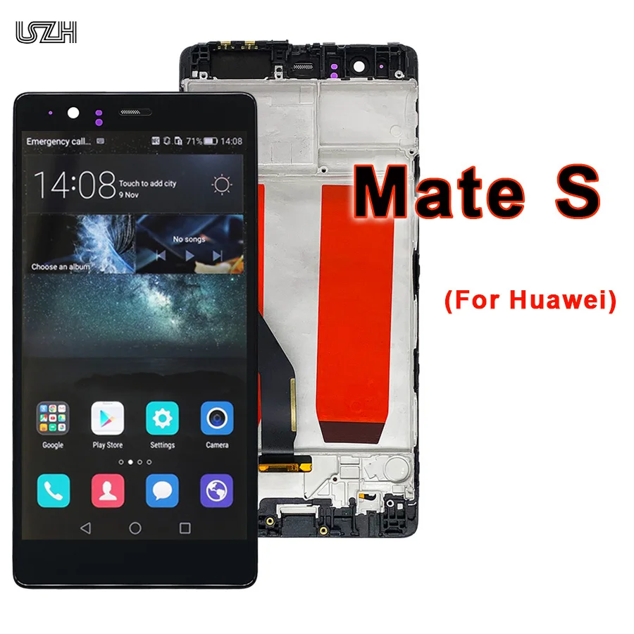 10 шт. полный дигитайзер для Huawei Mate S дисплей с сенсорным экраном + рамка Huaewi CRR-L09 LCD