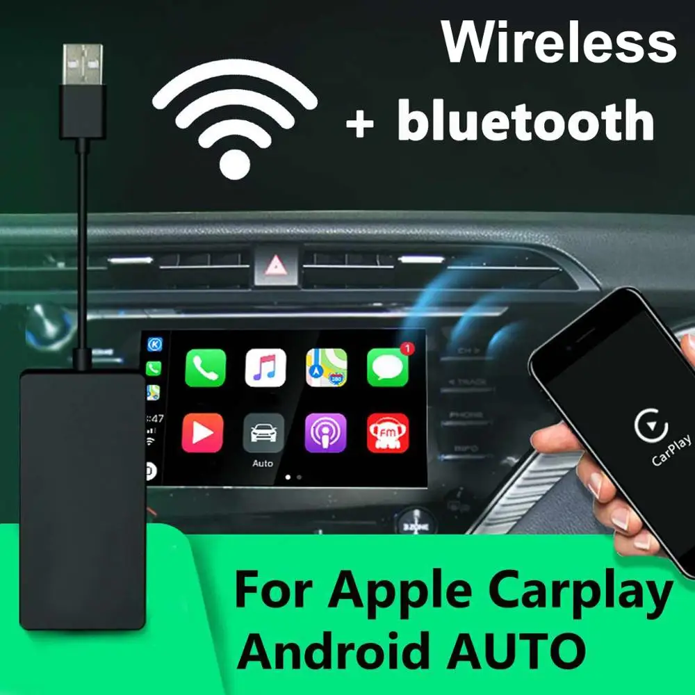 Новейший беспроводной ключ Carplay для Android системы GPS Navi Радио плеер Авто WIFI/BT