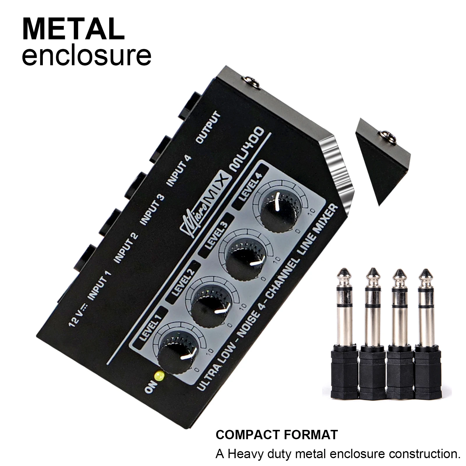 Ультракомпактный 4-канальный мини-стереоусилитель для наушников MU400 с