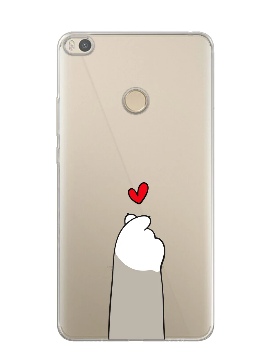 Силиконовый чехол Мобилиус на Xiaomi Mi Max 2 рисунок Любовь Сердечки Цветочки |