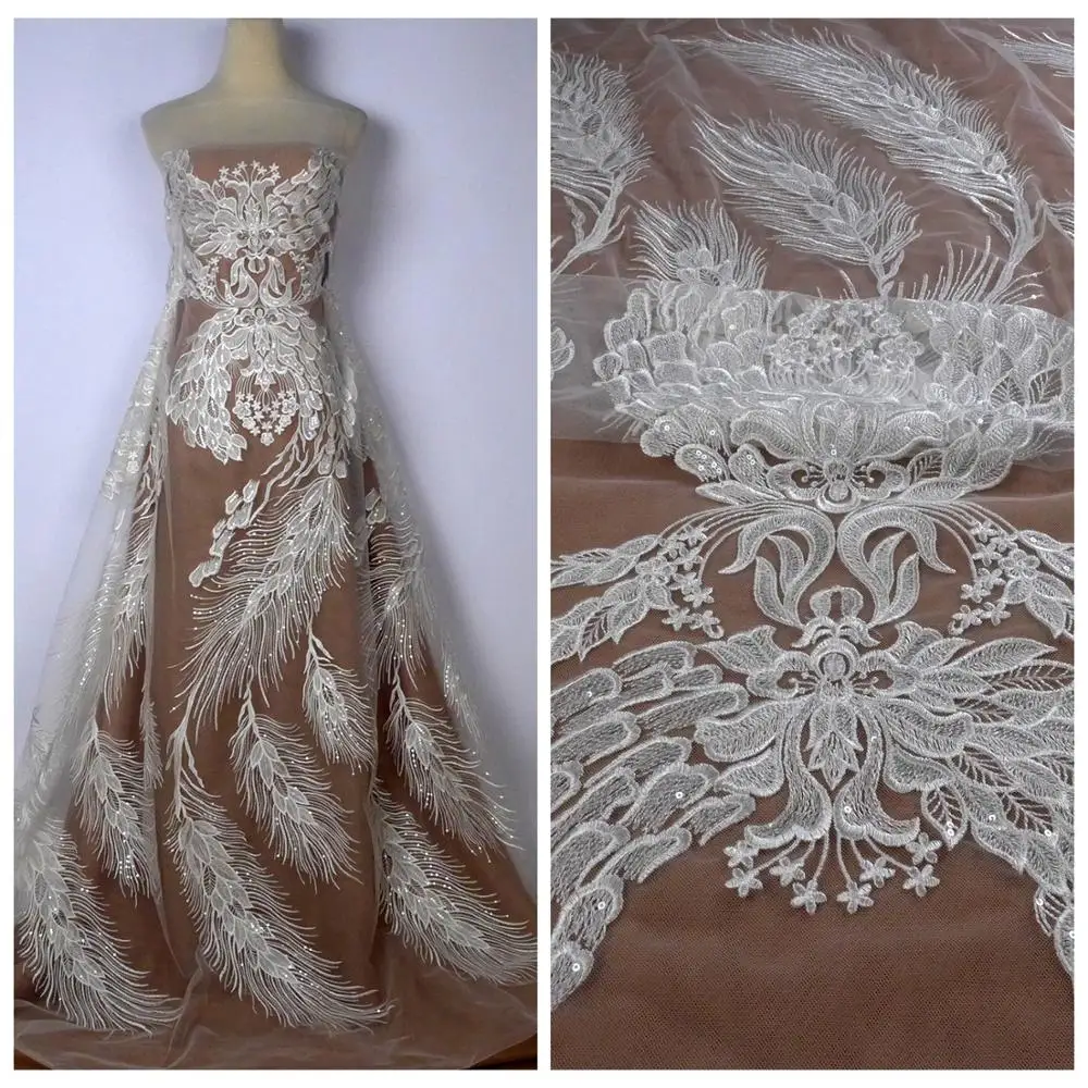 

Super La Belleza 2020 новая кружевная ткань с вышивкой, прозрачная блестящая Высококачественная кружевная ткань для свадебного платья, 1 ярд