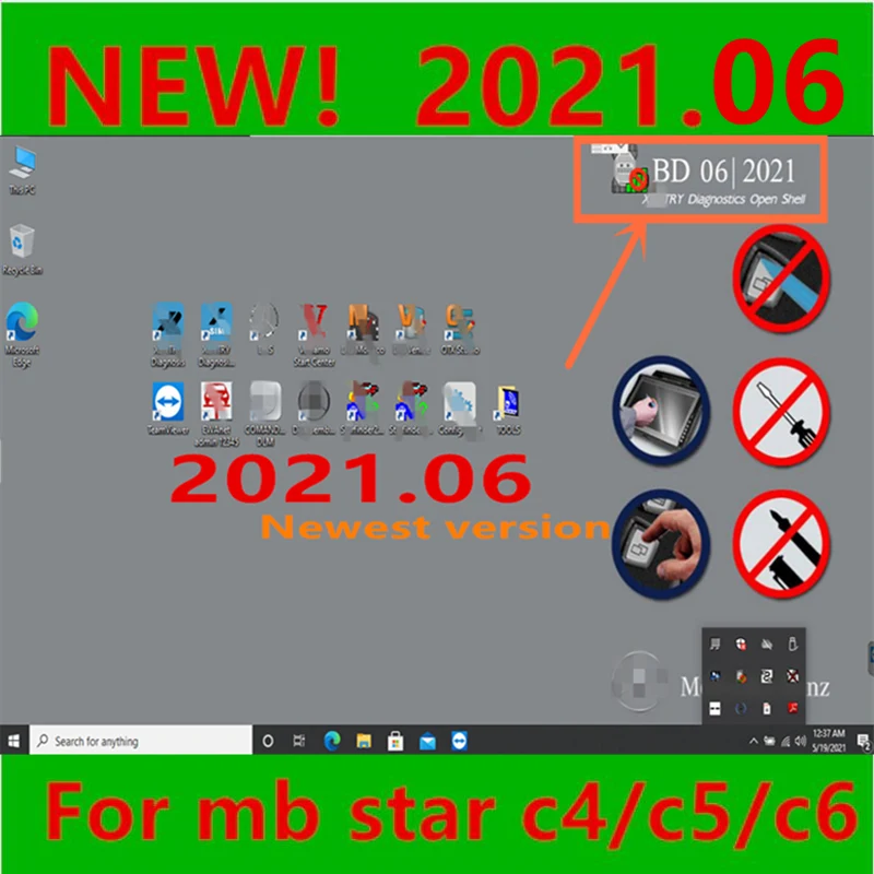 2021 06 новейшее полное Программное обеспечение для MB STAR C4 /C5 c6 SSD HDD подходит