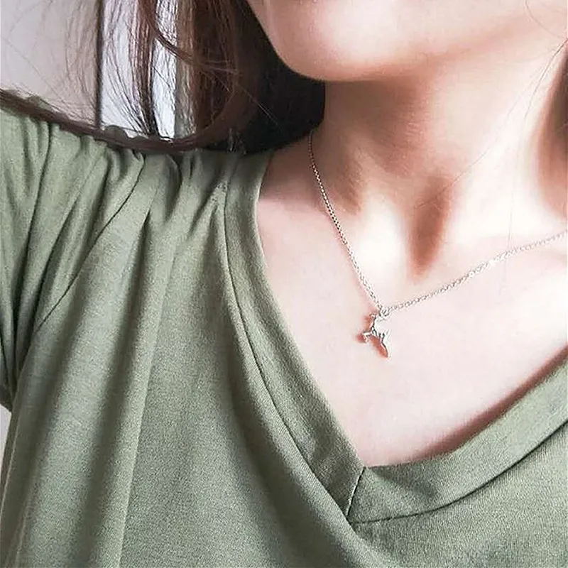 

jinwateryu Christmas 925 pure silver Morison a deer pendant with your creative three-dimensional deer collarbone chain