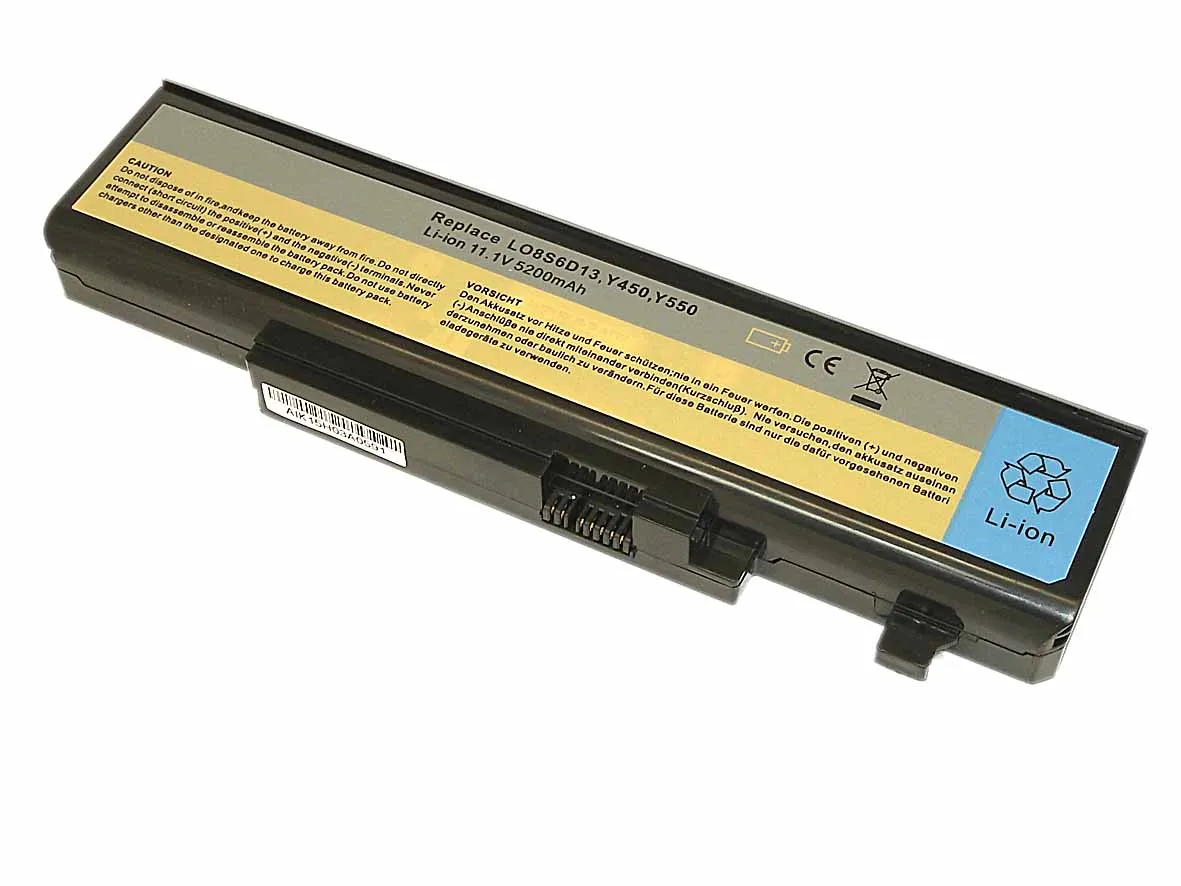 Аккумуляторная батарея (аккумулятор) OEM для ноутбука Lenovo IdeaPad Y450 11.1V 4400mAh черная |