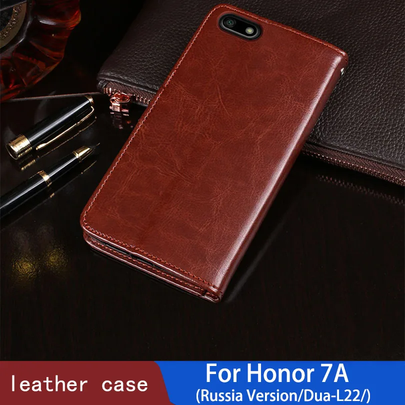 Honor 7A Русская версия/Dua L22 Чехол книжка Премиум кожаный флип чехол кошелек на