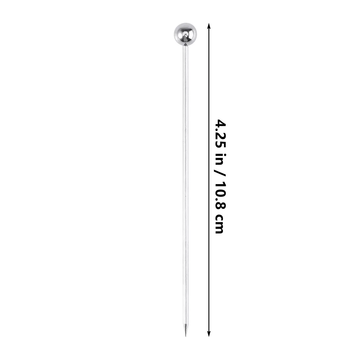 

6/12 Pcs Fruit Sticks Stainless Steel Cocktail Picks Fruit Sticks Toothpicks For Party Bar Cocktail Fruit Stick Supplies 10.8 cm