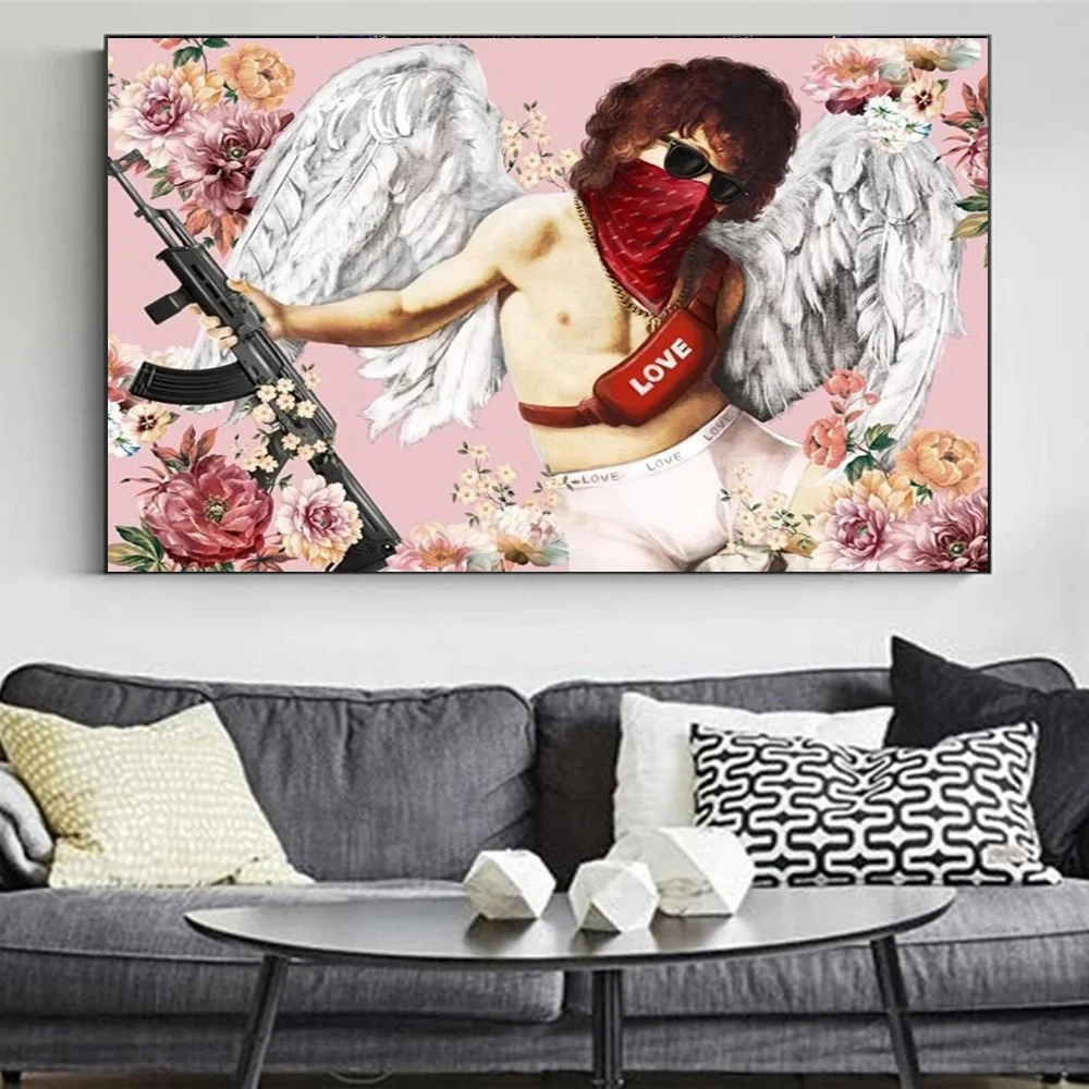 

Unique Masked Art Canvas Painting Portrait Modern Posters and Prints Cuadros Wall Art Pictures for Living Room Home Decor