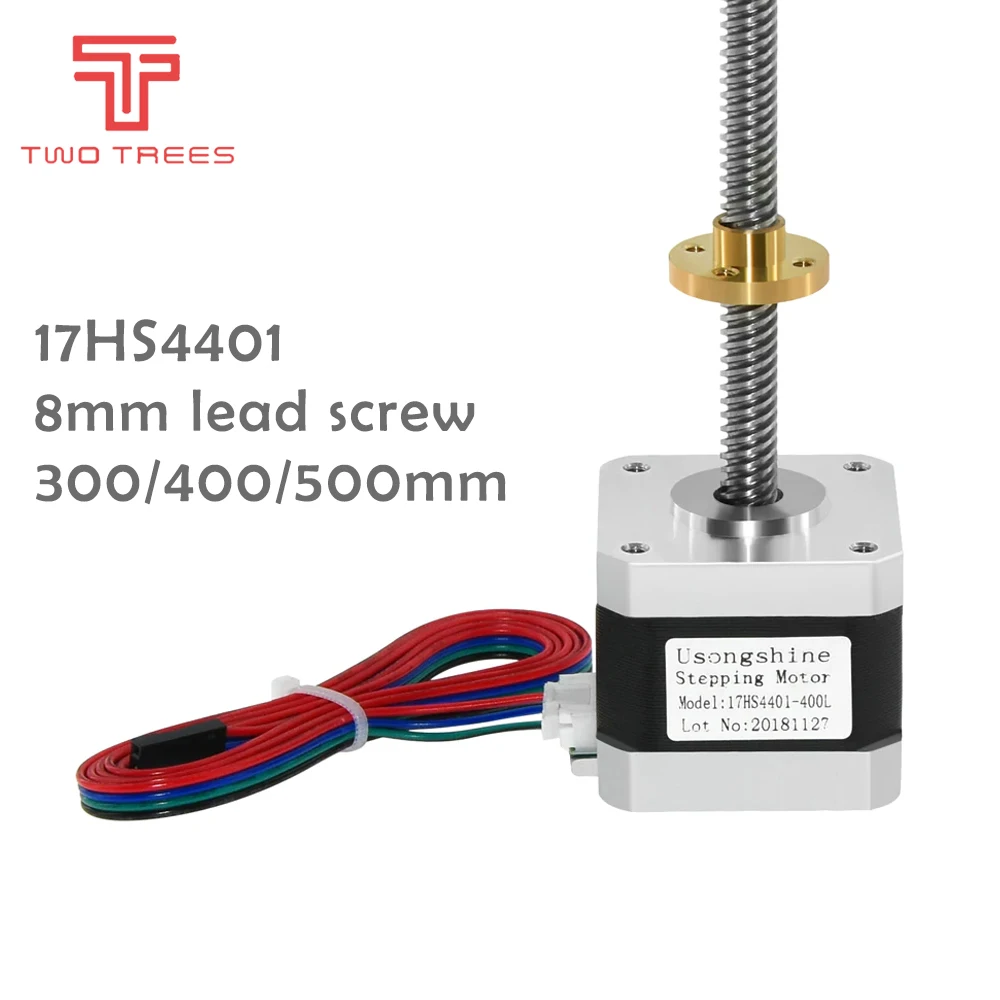 Nema 17 17HS4401L 400L шаговый двигатель 1.5A с 4pin кабелем T8 свинцовый винт 300 мм гайка часть