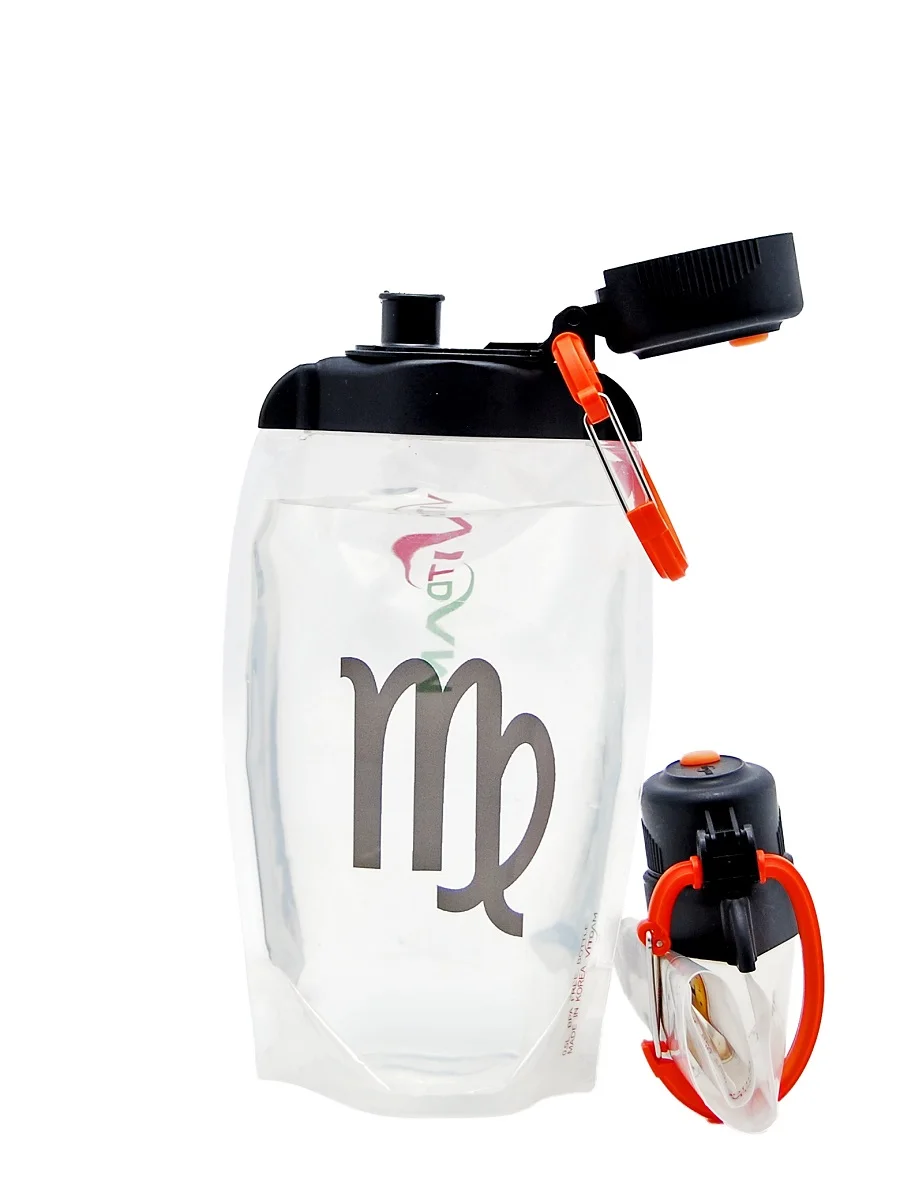 Water bottle foldable vitdam transparent 500 ml (b050trs1007) Virgin pattern |