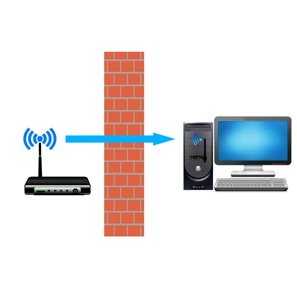 OcioDual 150 Мбит/с беспроводной USB WiFi LAN адаптер длинный диапазон 2dBi антенна для компьютера Черный