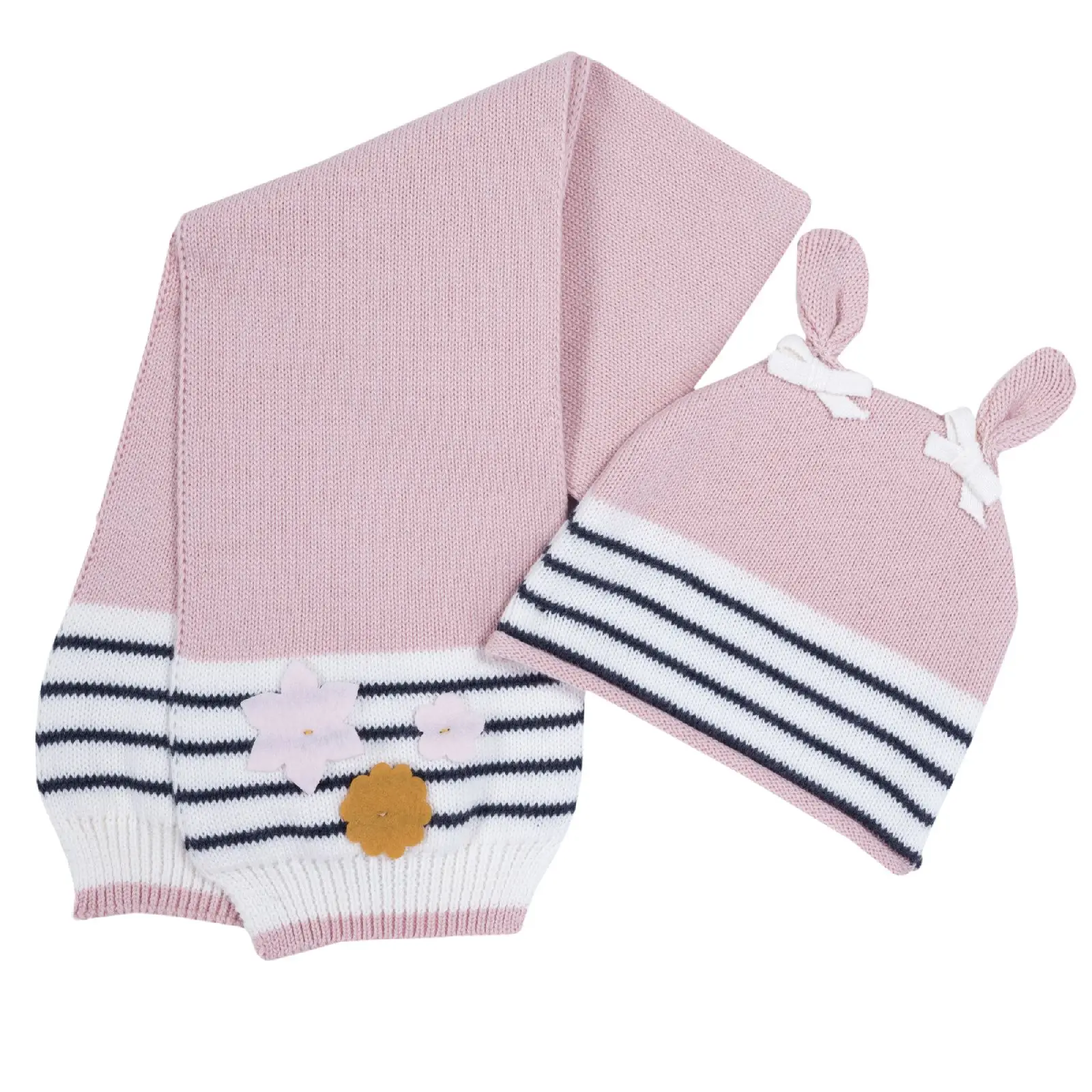 Hat with scarf Chicco for girls color pink | Детская одежда и обувь