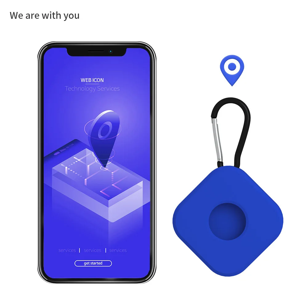 

Чехол s для AirTag, анти-потерянный силиконовый чехол, защитная коробка с пряжкой, AirTag трекер, защитный чехол, легкий и портативный