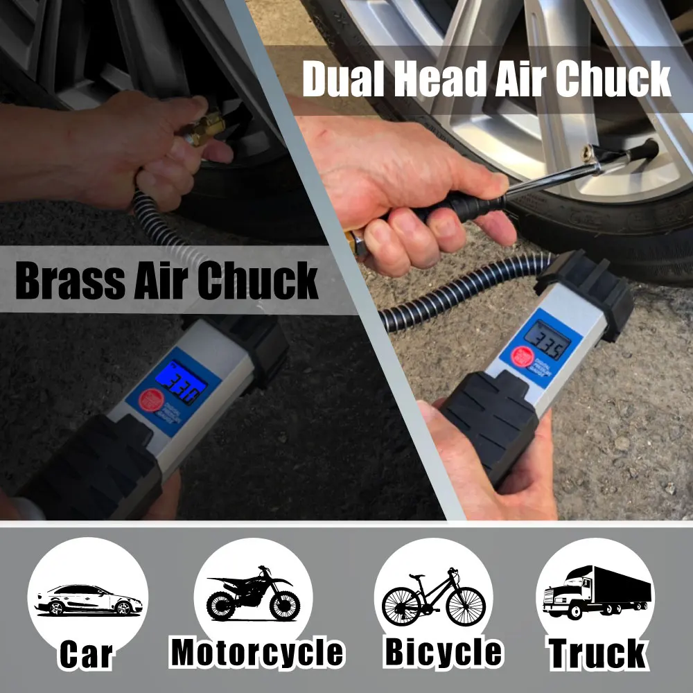 Насос давления в шинах LEMATEC Pro тяжелый цифровой датчик для автомобиля грузовик