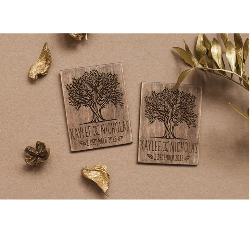 Деревенский деревянный магнит на холодильник настраиваемый дерево сохраняющий