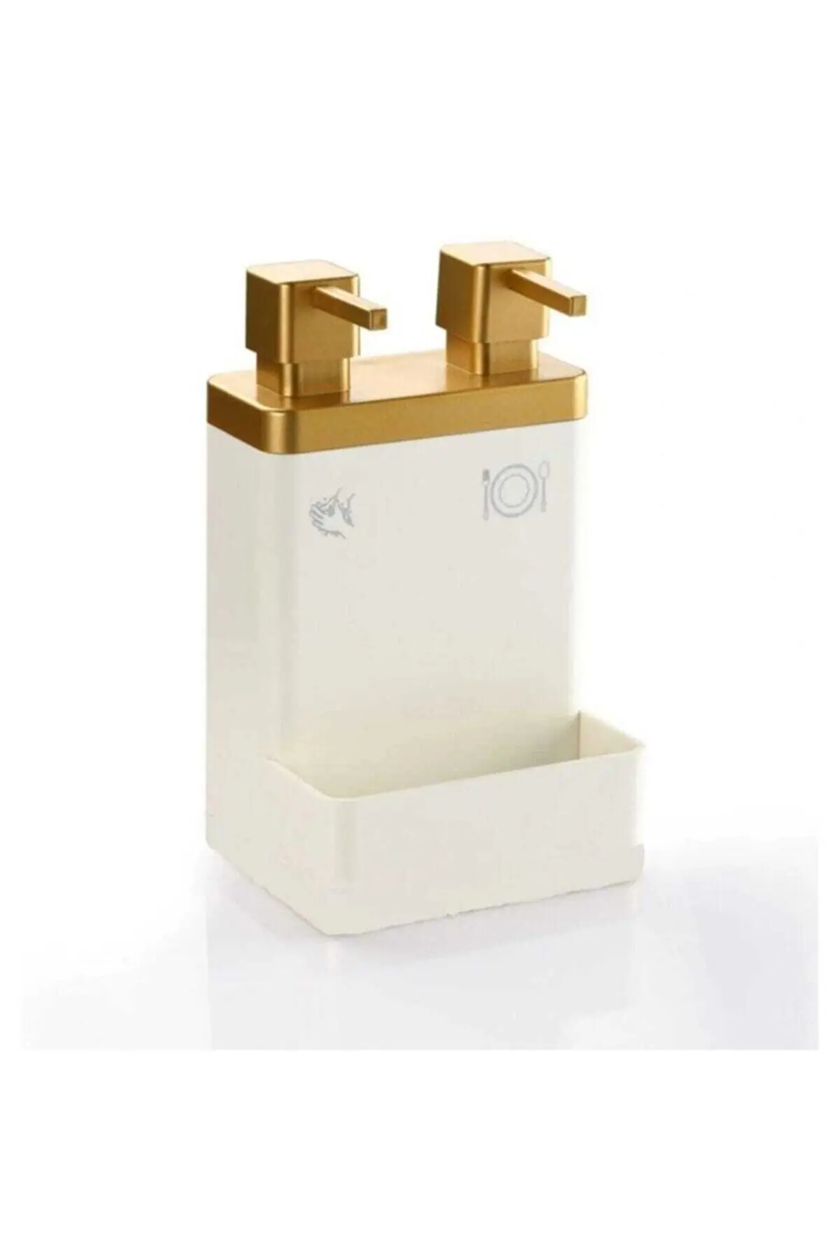 

Double Liquid Soap Dispenser Acrylic Dish Sponge Holder Kitchen SOLID - STYLISH - QUALITY - ELEGANT DESIGN