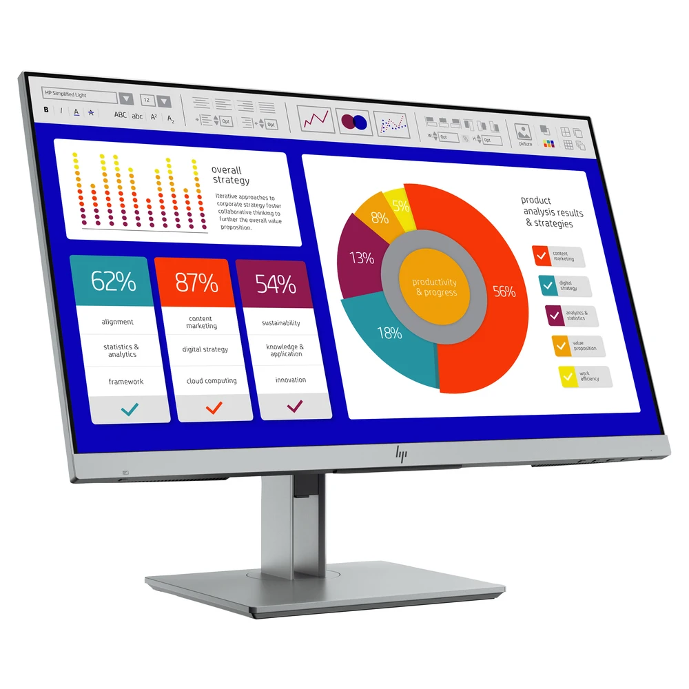 Монитор HP 23.8" EliteDisplay E243p серебристый IPS 14ms 16:9 HDMI DisplayPort Mat HAS 260cd USB | Компьютеры и