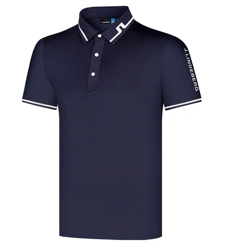 

Spring and Summer Men's Clothing Short Sleeve Golf T-Shirt Black and White Colors JL New Quick-Drying Casual Fabric Polo Shirt