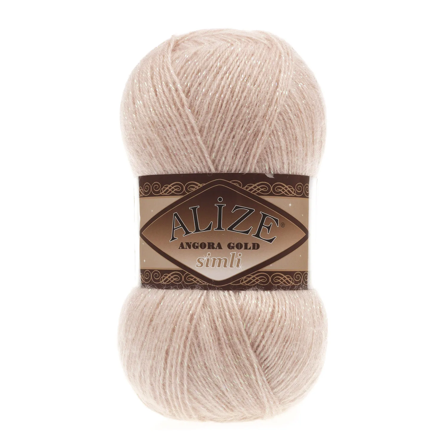 Пряжа Alize Angora Gold Simli (Ализе Ангора Голд Симли) шерсть/акрил/металлик 100гр/500м 5 шт в