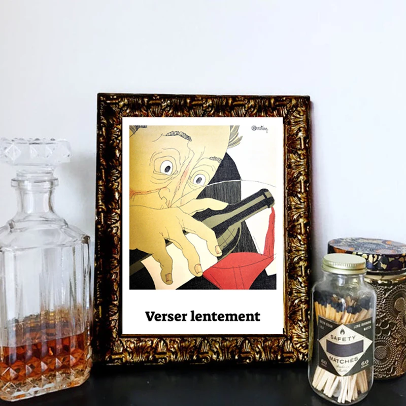 Винтажный постер с изображением французского вина картина для украшения бистро