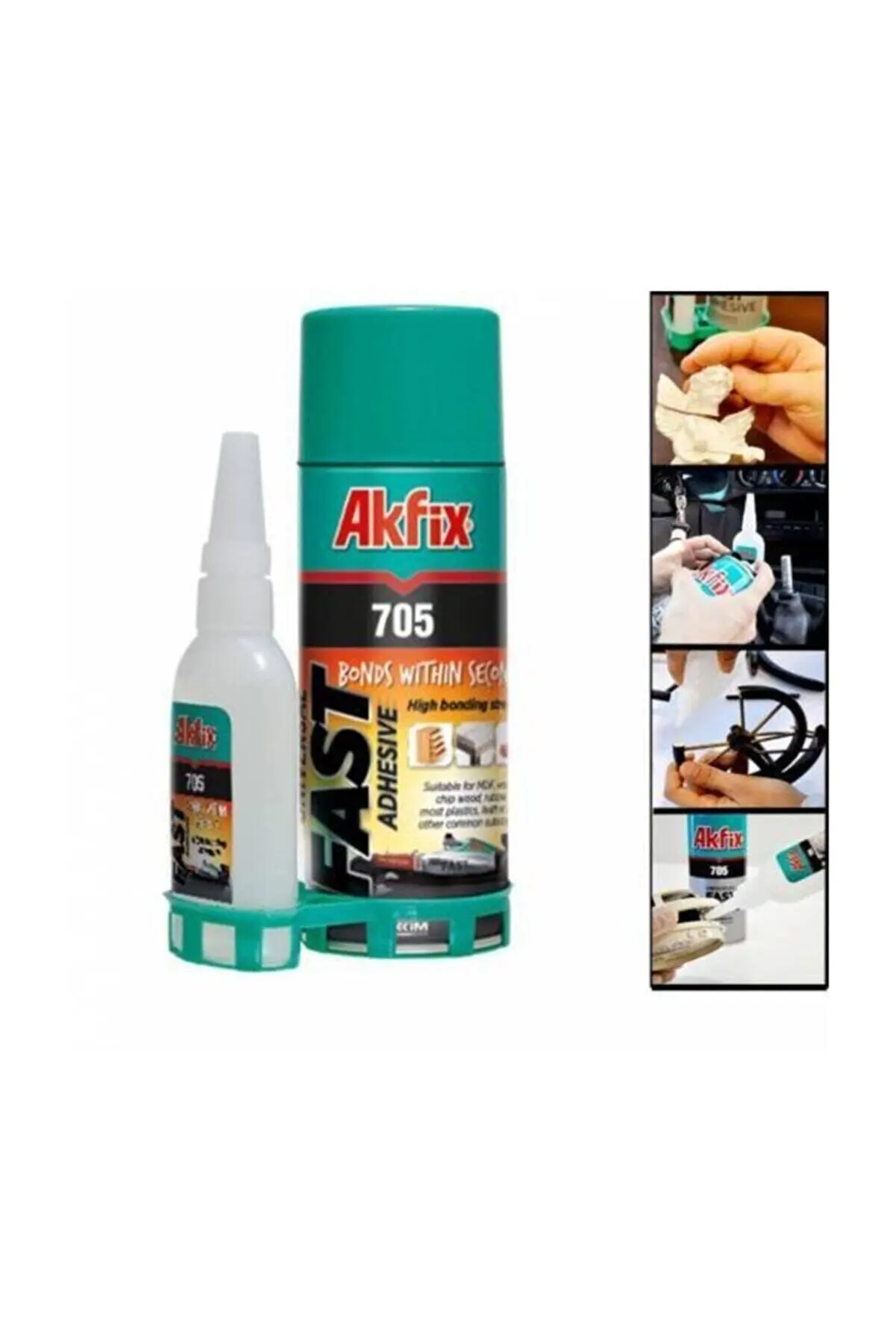 

AKFIX 705 FAST ADHESIVE GLUE (Mdf Set) 400 ML SPRAY + 100 GR ACTIVATOR