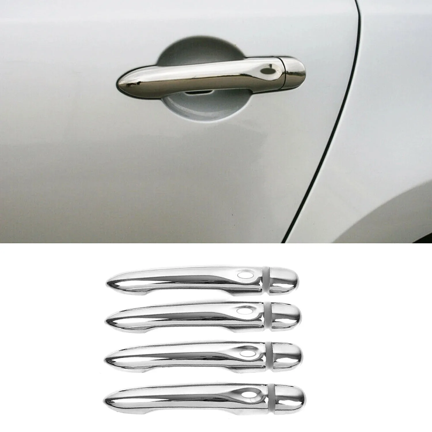 

Хромированная дверная ручка Renault Fluence, 4 дверных датчика, нержавеющая сталь (2014-)