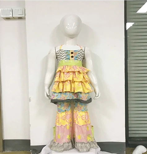 CONICE NINI/Летняя одежда для маленьких девочек Модная без рукавов с круглым вырезом