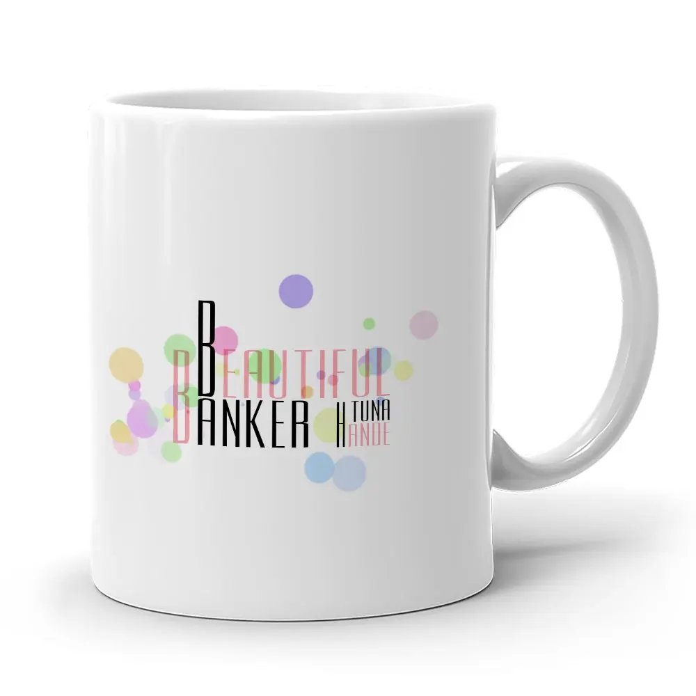 

Personalized Professional Beautiful Banker Design White Mug Cup