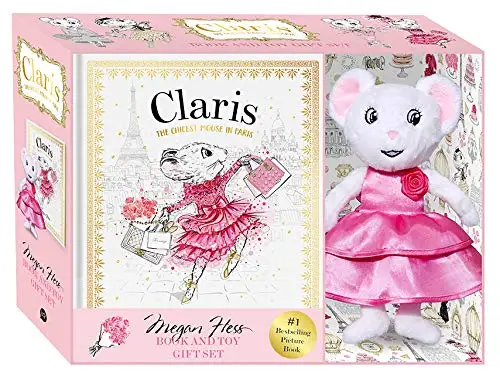 

Книжка и игрушка Claris, подарочный набор: Claris: самый шикарный мышь в Париже, подарок для детей, книжка для чтения, рабочая тетрадь