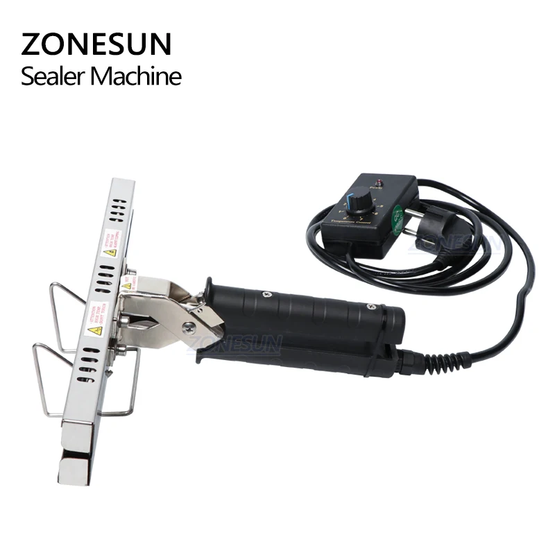 

ZONESUN Direct-heat Pliers Sealing Machine For Aluminum Film Kraft Paper Bag Portable Impulse Sealer 200/300/400mm