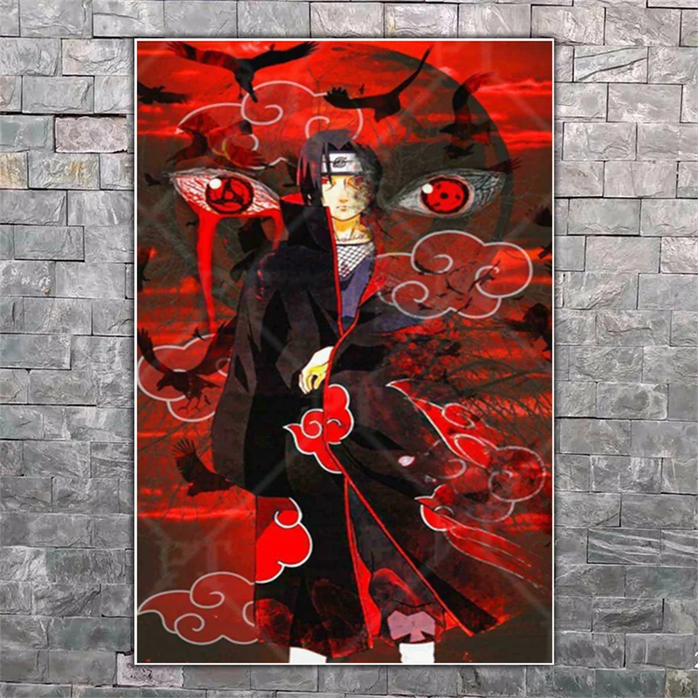 

Popular Anime Naruto Decoration Mural eyes and portraits Poster Canvas Paintings Wall Art Prints for Modern Boy's Home Decor