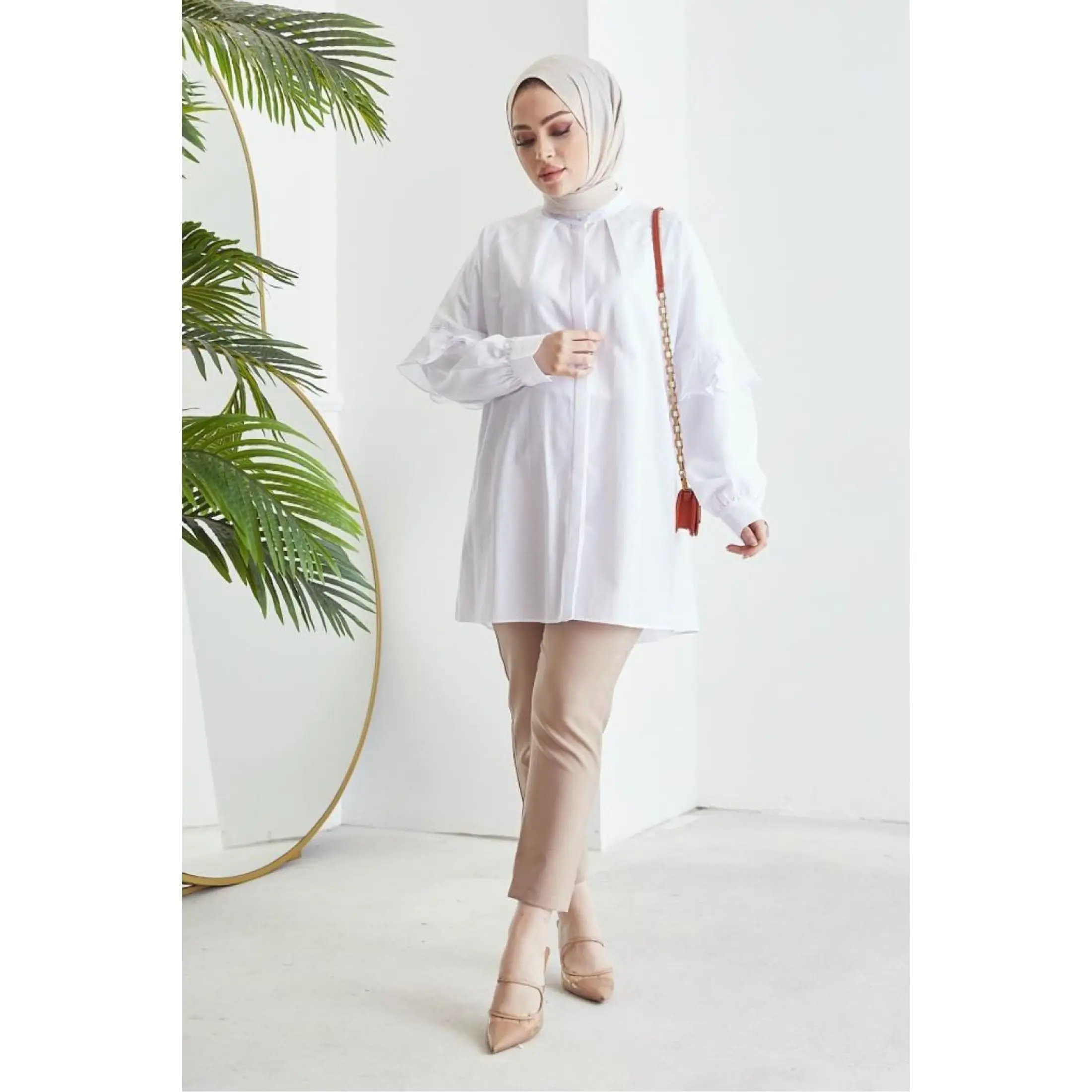 Muslim Tunic Women Long Sleeve Plus Size Tops Abaya Dubai Vintage Blouse Plaid Summer Spring Warm Shirt Skirts Clothes Ladie