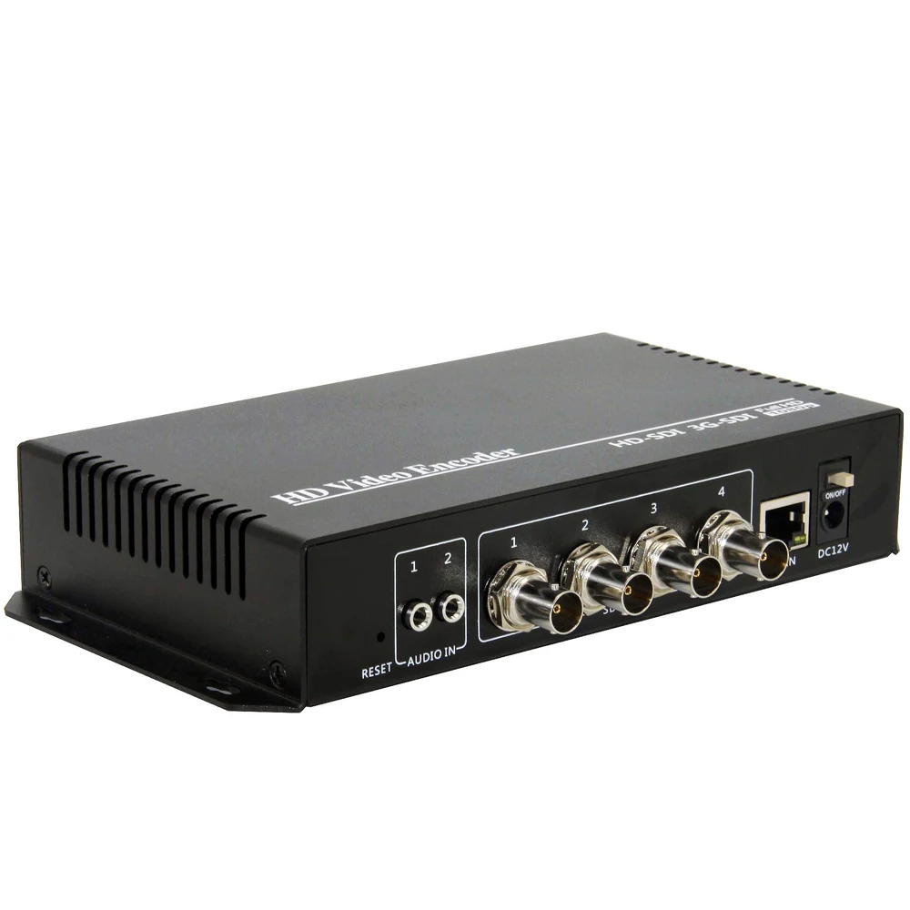 4 Каналы HEVC H.265 H.264 SD HD 3G SDI для IP потокового видео в реальном времени кодер