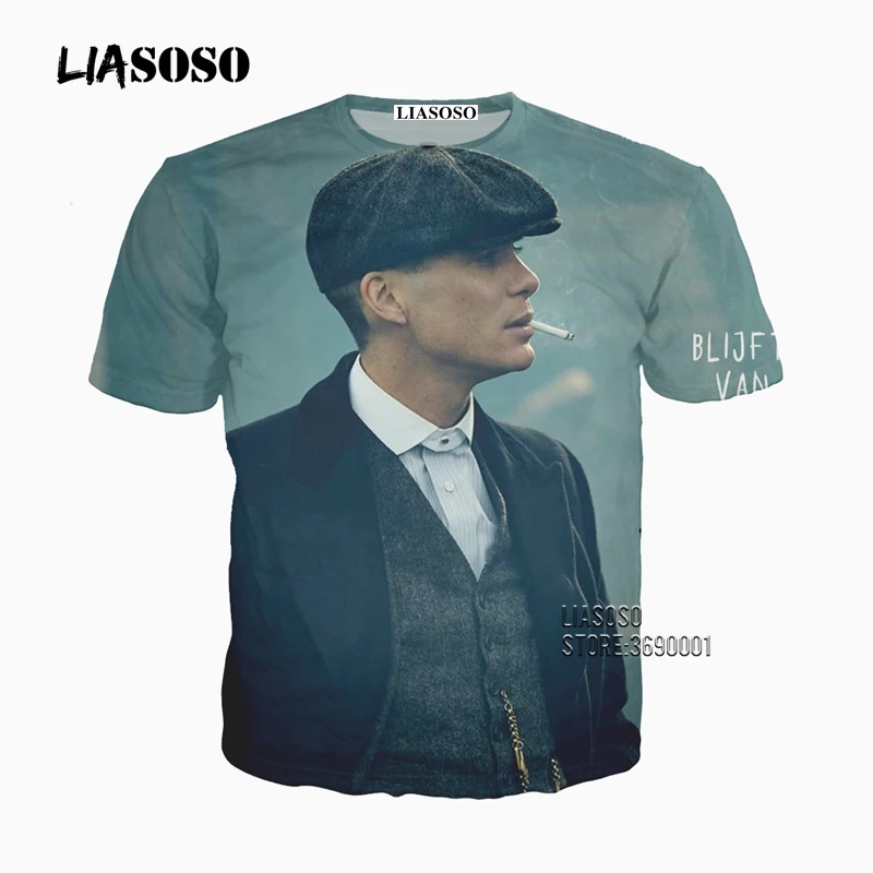 LIASOSO 3D принт для женщин и мужчин английское ТВ шоу шелковистые блиндеры футболка