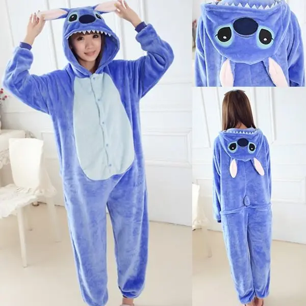 Теплая Пижама wellsoft kigurumi Косплей спальный комплект Женская пижама kitty stich totoro pikachu |