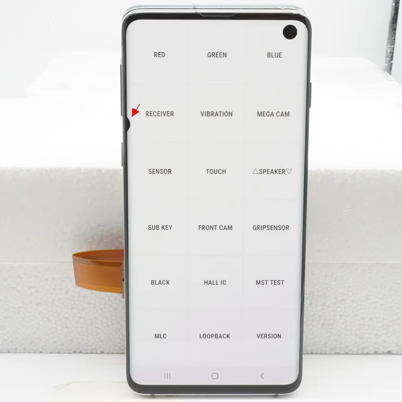 Tanie 100% Oryginalny Ekran 6.1 'AMOLED Do Samsung Galaxy S10 LCD G973 G973F G973U Wyświetlacz Z Ramką Ekran Dotykowy Digitizer Z Kropkami