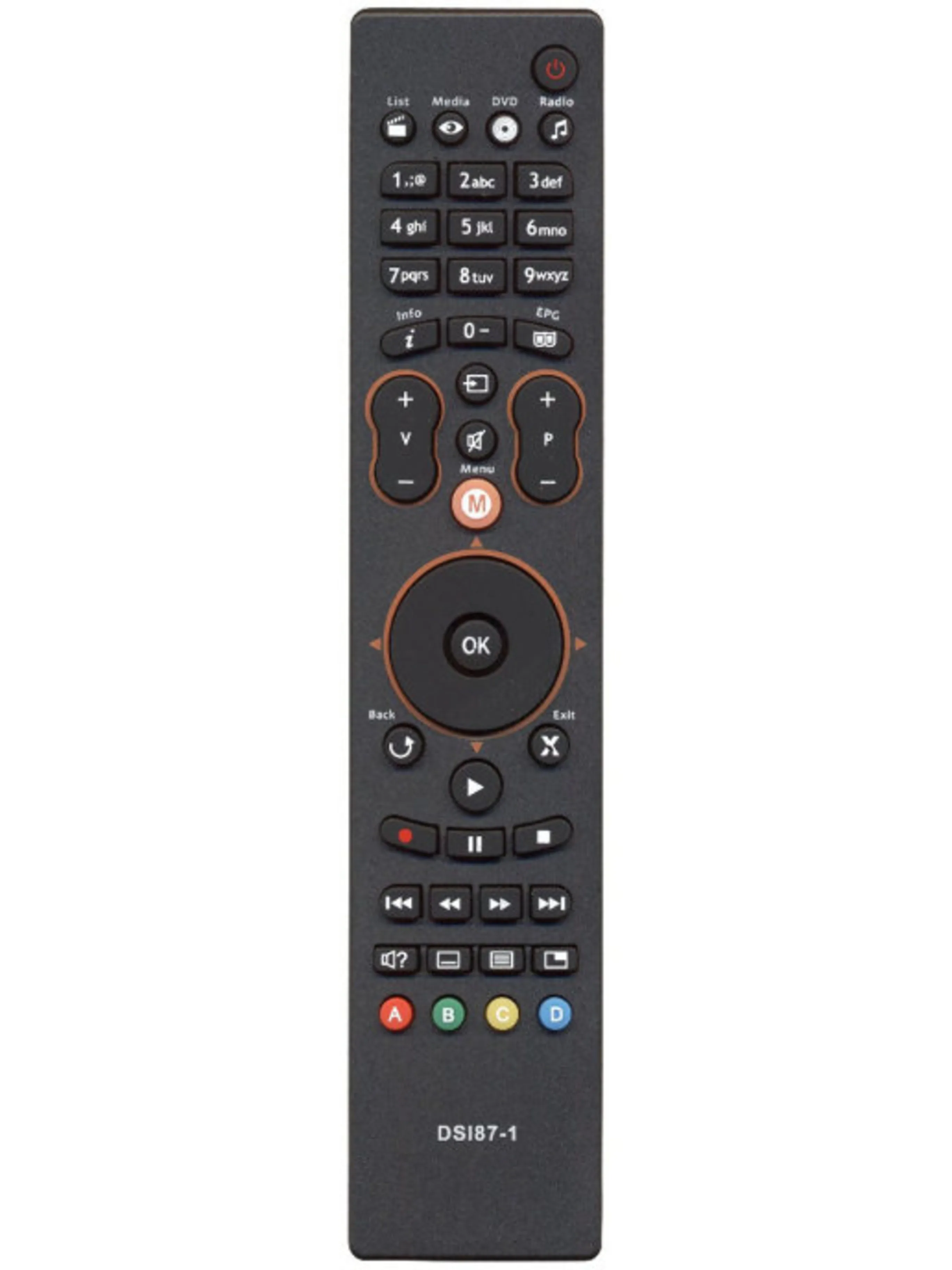 Пульт к Sagemcom DSI87-1 HD DSI74 для спутникового ресивера НТВ + моделей dsi87-1hd dsi74hd ds187-1hd ds174hd