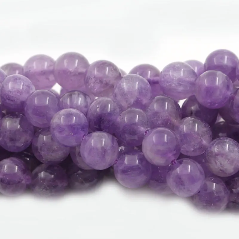 Отдельные фиолетовые бусины для браслета Singreal круглые незакрепленные из