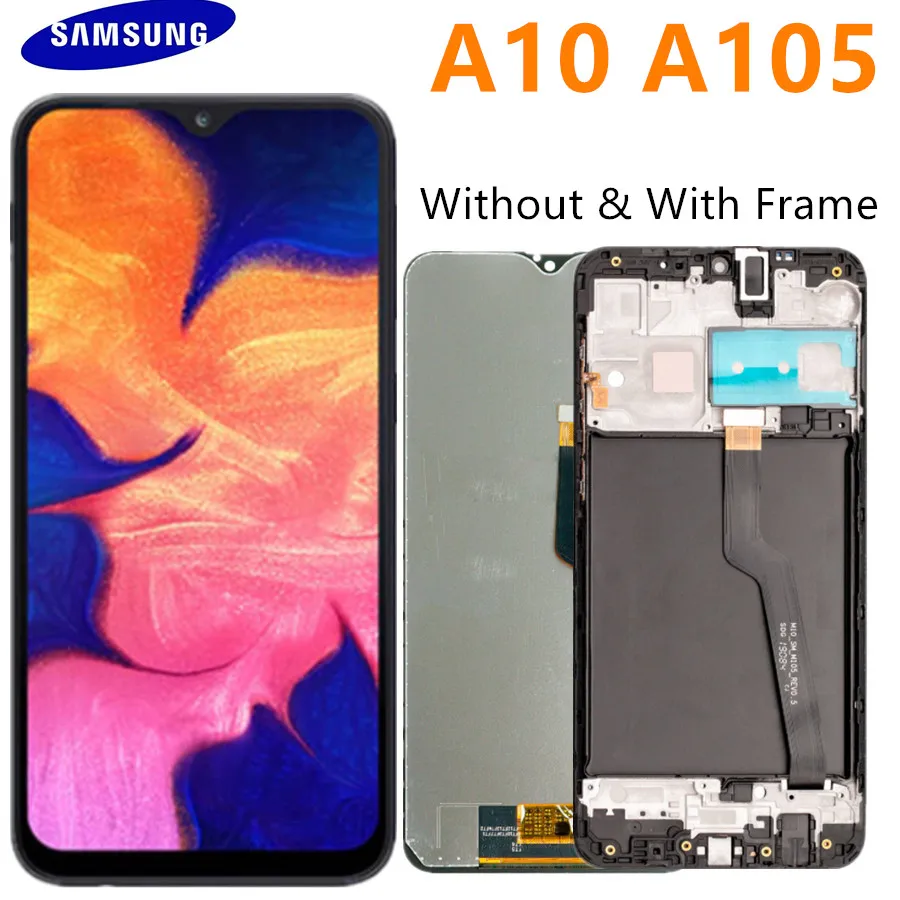 

6.2" Original LCD For Samsung Galaxy A10 A105 A105F LCD Display M10 M105 Screen Replacement Digitizer Assembly with Frame