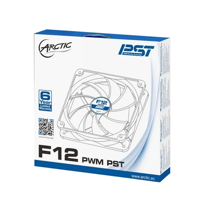 Вентилятор Arctic F12 PWM PST Black/White / 120 mm Case Fan |