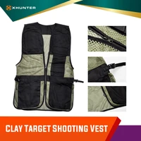 xhunter ambidextrous clay target shooting work sleeveless vest mesh with recoil pad adjustable waistband