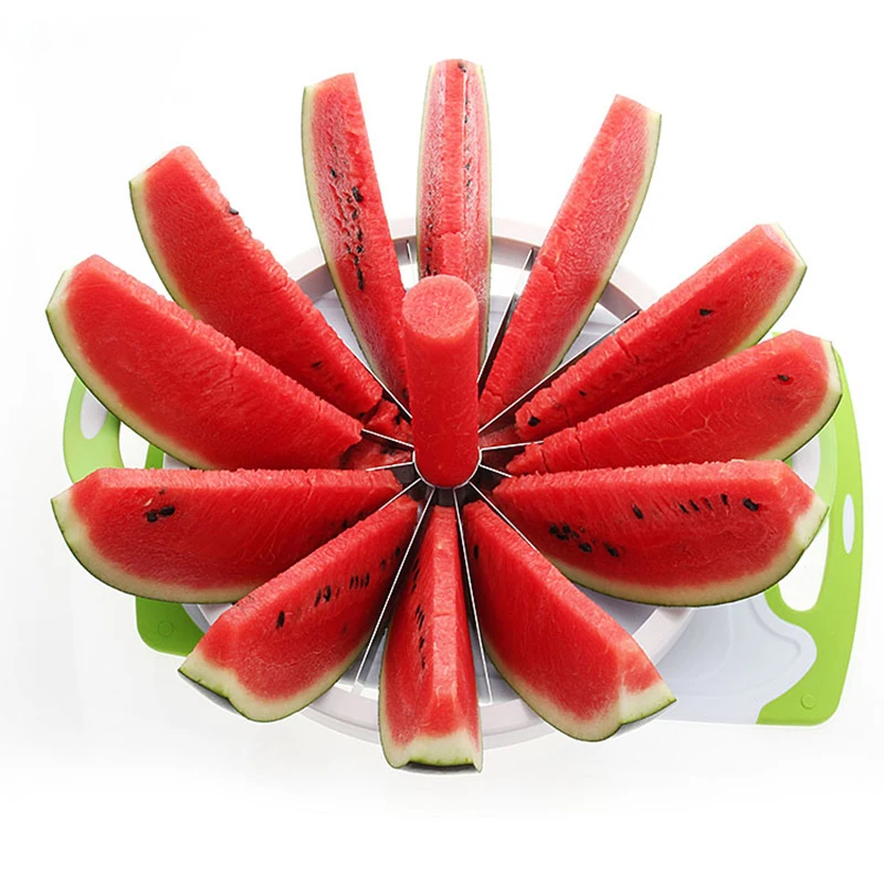 Rebanador de sand&iacute;a de acero inoxidable, cuchillo para cortar frutas y mel&oacute;n, herramientas de cocina pr&aacute;cticas creativas, env&iacute;o directo-1