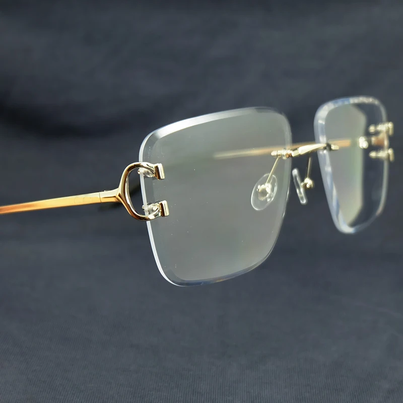 Модные прозрачные оправы для очков мужчин квадратная проволока C Carter оптические